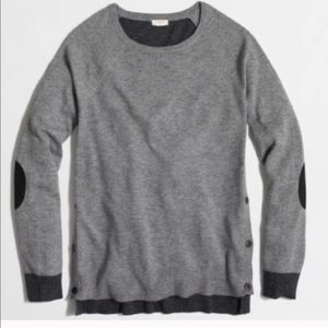 J Crew Wool Blend Side Button Color Block Sweater Large